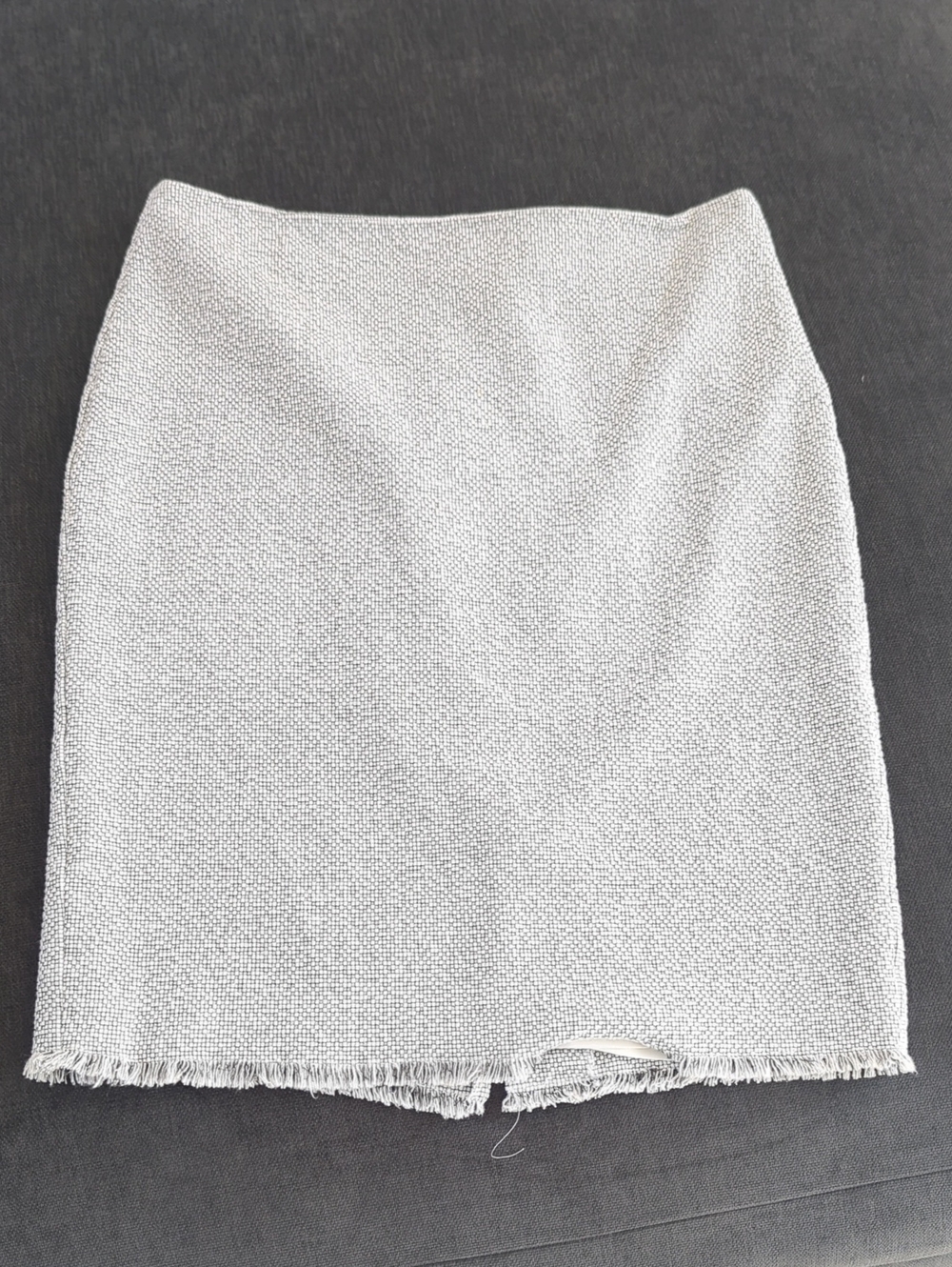 Ann Taylor Factory White Tweed Pencil Skirt